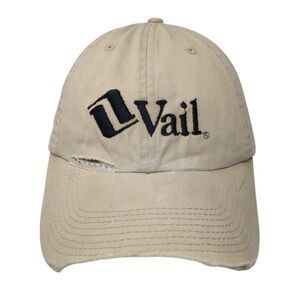 Vail Slideback Hat Tan One Size Adjustable Embroidered Fahrenheit